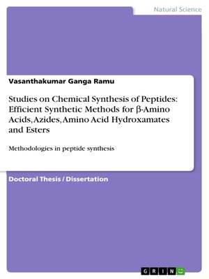 cover image of Studies on Chemical Synthesis of Peptides